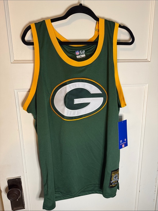 NFL Tops - NFL Green & Gold Green Bay Packers Mesh Sleeveless Jersey
